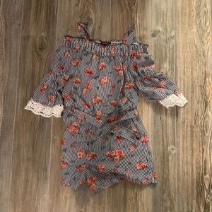 Floral Romper, Youth L